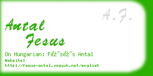 antal fesus business card